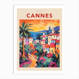 Cannes France 6 Fauvist Travel Poster Art Print