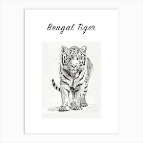 B&W Bengal Tiger 2 Poster Art Print