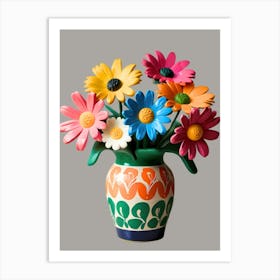 Daisies In A Vase 5 Art Print