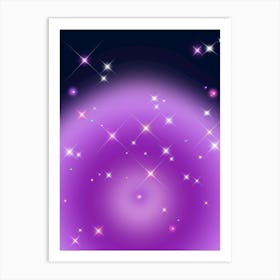 Relaxing Gradient – Purple Aura Art Print