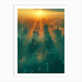 Sunrise Over New York City Art Print