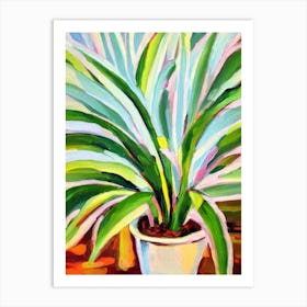 Aloe Vera 3 Impressionist Painting Plant Art Print