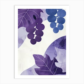 Grapes Close Up Illustration 3 Art Print
