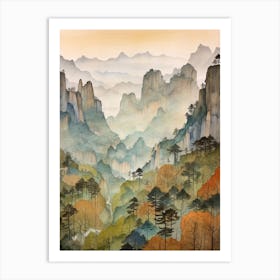 Autumn National Park Painting Zhangjiajie National Forest Park China 2 Art Print