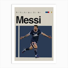 Lionel Messi Inspired Psg Art Print