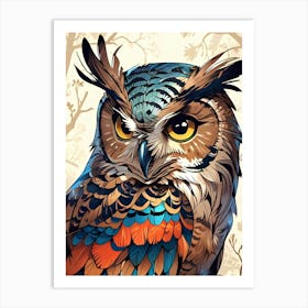 Owl bird Art Print