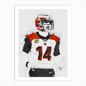 Andy Dalton Cincinnati Bengals Art Print