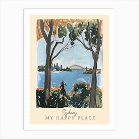 My Happy Place Sydney 3 Travel Poster Art Print