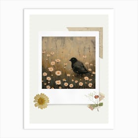 Scrapbook Bird Fairycore Painting 3 Art Print