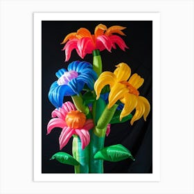 Bright Inflatable Flowers Bee Balm 2 Art Print