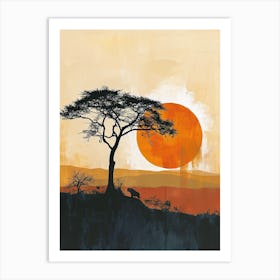 Africa Boho Art; The Sun Art Print