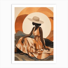 'Sunset Woman' Art Print