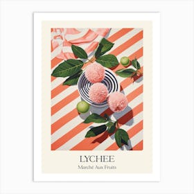 Marche Aux Fruits Lychee Fruit Summer Illustration 3 Art Print