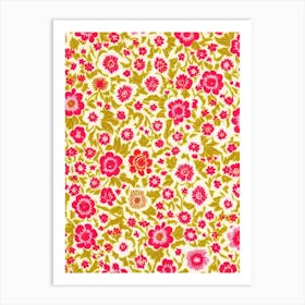 Wallflower Floral Print Warm Tones 2 Flower Art Print