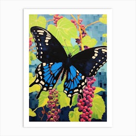 Pop Art Pipevine Swallowtail Butterfly 3 Art Print