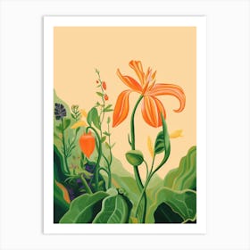 Boho Wildflower Painting Large Flowered Bellwort Art Print