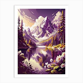 Mountain Landscape Painting 2 Art Print