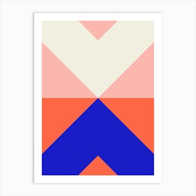 Split X Pink And Blue Art Print