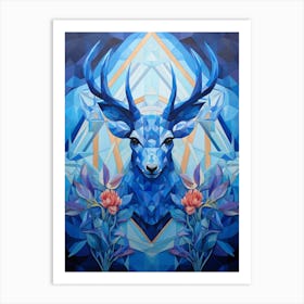 Geometric Abstract Animal Illustration 1 Art Print