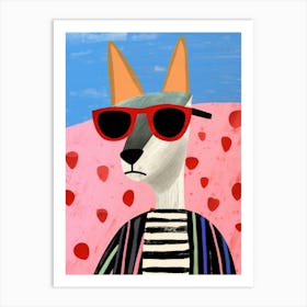 Little Jackal 1 Wearing Sunglasses Art Print