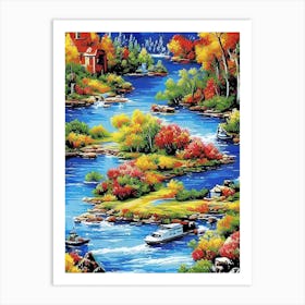 Autumn River 1 Art Print