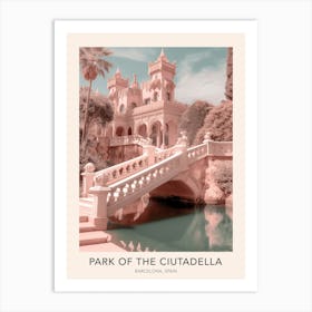 The Park Of The Ciutadella Barcelona Spain Travel Poster Art Print