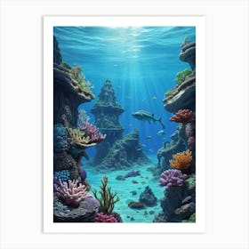 Beauty of underwater world 2 Art Print