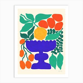 Bowl Of Oranges Art Print