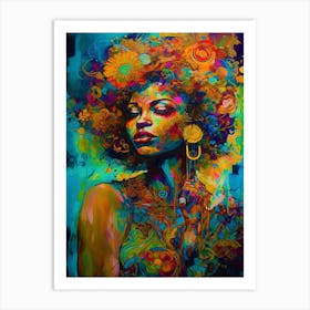 Masterpiece Of A Woman - Afro Woman Art Print