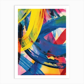 Rainbow Paint Brush Strokes 12 Art Print