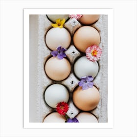 Eggs And Flowers Art Print