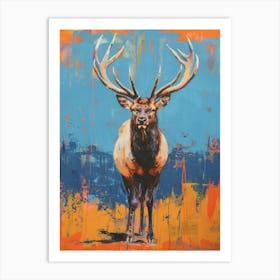 Elk painting 2 Art Print