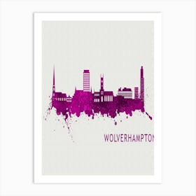 Wolverhampton England City Purple Art Print