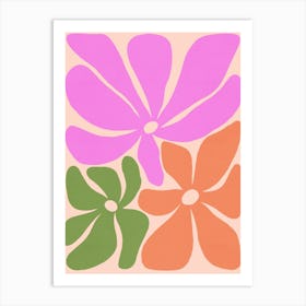 Minimal Boho Floral trio Matisse 2/2 Art Print