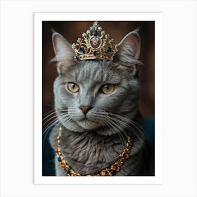 Tiara Cat Art Print