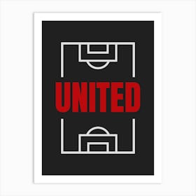 United football black Art Print