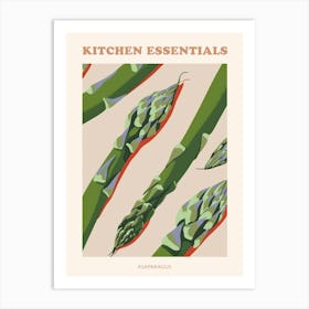 Asparagus Illustration Pattern Poster Art Print