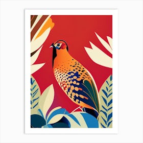 Partridge Pop Matisse Bird Art Print