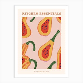 Butternut Squash Pattern Poster 3 Art Print