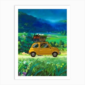 Car In The Countryside Art Print