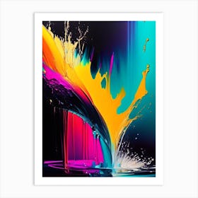Pouring Water Waterscape Bright Abstract 1 Art Print