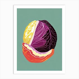 Cabbage Bold Graphic vegetable Art Print