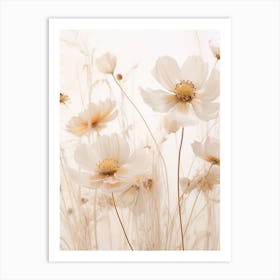 Boho Dried Flowers Cosmos 4 Art Print