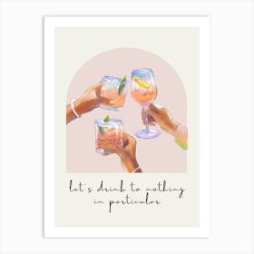 Cheers Cocktails Art Print