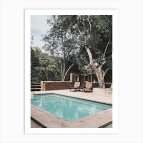 Poolside Relaxation Art Print