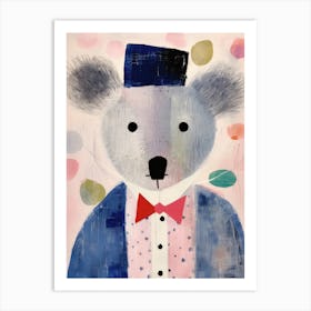 Playful Illustration Of Koala For Kids Room 5 Art Print