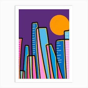 Minimalist Cityscape 1 Art Print