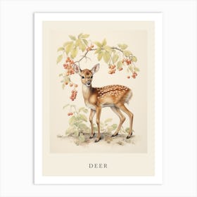 Beatrix Potter Inspired  Animal Watercolour Deer 2 Art Print