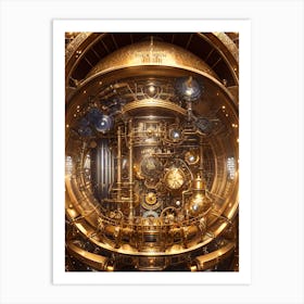 Steampunk Clock Art Print