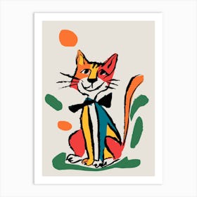 Cat In A Bow Tie Art Print